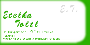 etelka toltl business card